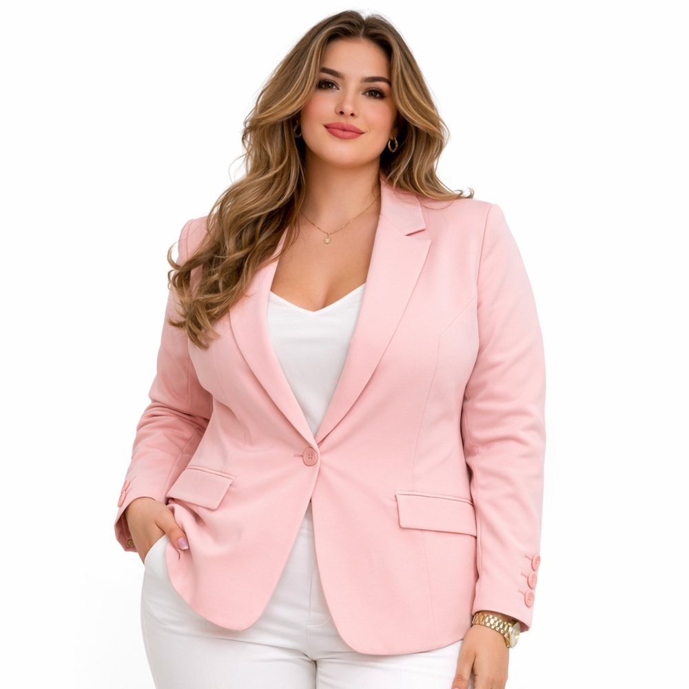Michel Studio Women’s Pink Blazer Jacket Size US14  , New With Tag